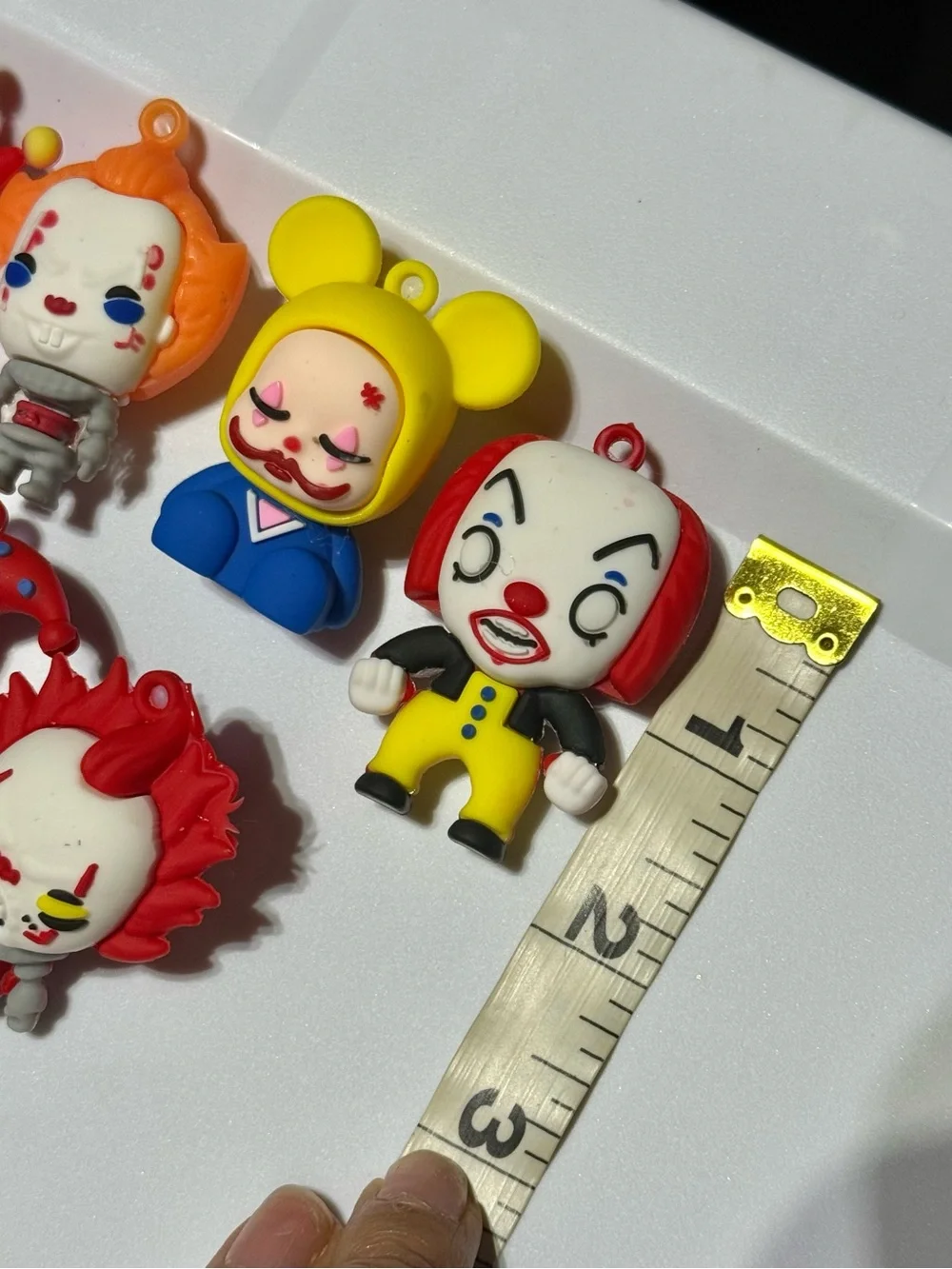 Assorted Colorful Clown Keychain/necklace figure|IT Halloween/Toys - Set of 9